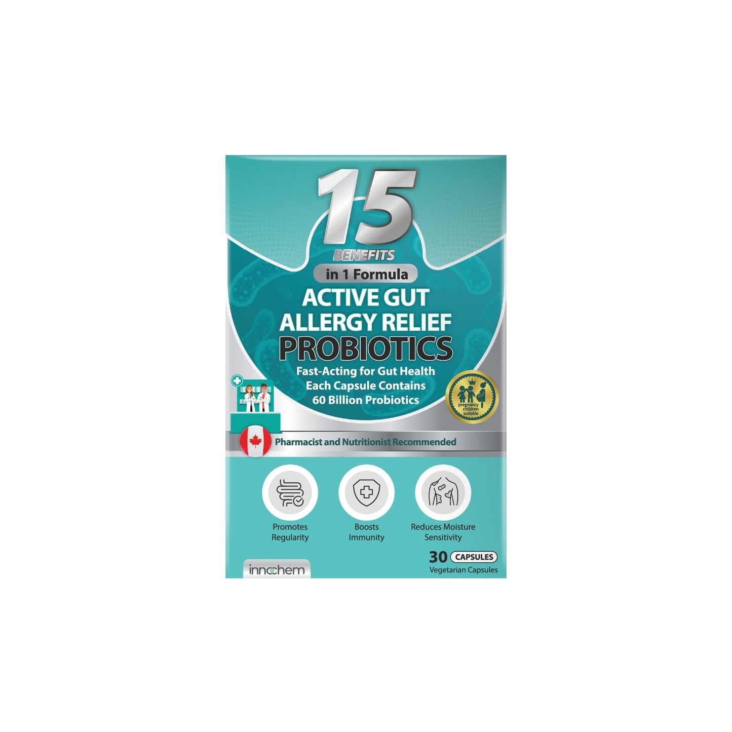 Innochem 15-in-1 Probiotics 15效合1配方效活腸抗敏益生菌(30粒)